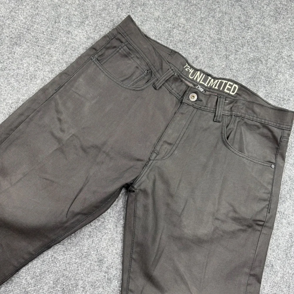 Ecko 72‎ + Unlimited Mens Slim Straight Dark Gray Cotton Jeans Pants W38 L32